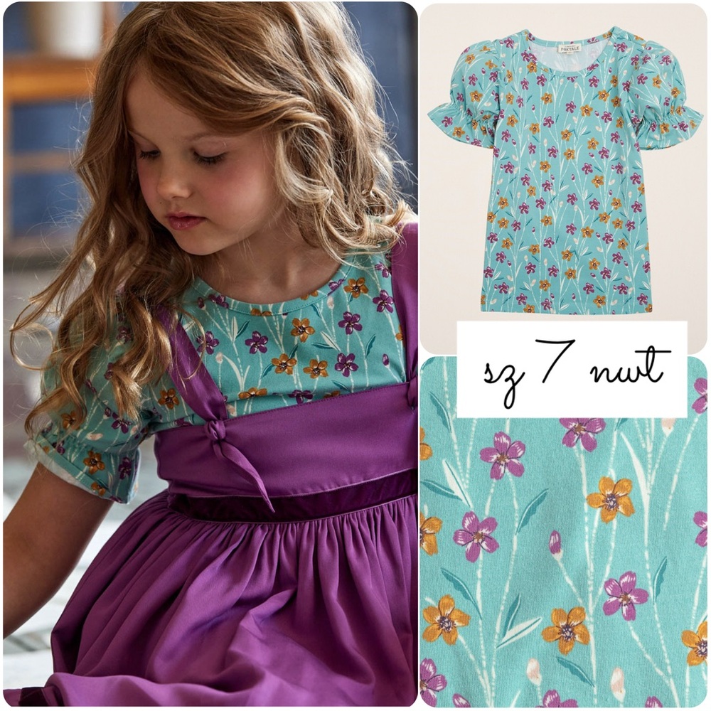 Sz 7 Finding Foxtale Violet Vines top NWT Wildflowers Matilda Jane